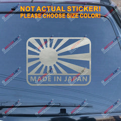 Made in Japan Japanese Rising Sun Flag Decal Sticker Car Vinyl pick size color
