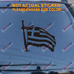Ancient Greece Flag Sword Decal Sticker Greek Car Vinyl pick size color no bkgrd