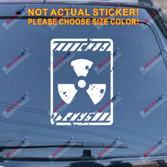 Nuclear Radiation Warning Zombie  Car Decal Sticker