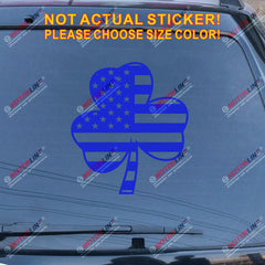 Irish American Flag Shamrock Clover Ireland Decal Sticker Car Vinyl