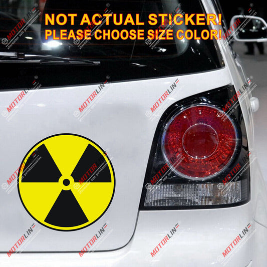 Nuclear Radiation Radioactive Warning Zombie  Decal Sticker Car Vinyl Reflective