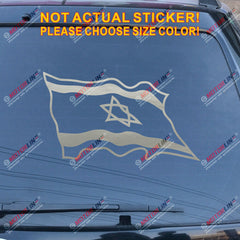 Israel Flag Israeli Decal Sticker Car Vinyl pick size color no bkgrd Jew Jewish
