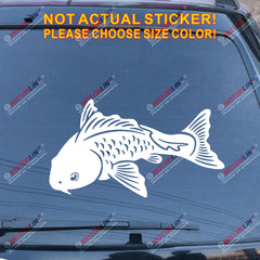 Koi Fish Decal Sticker Car Vinyl pick size color no bkgrd Japanese Chinese c