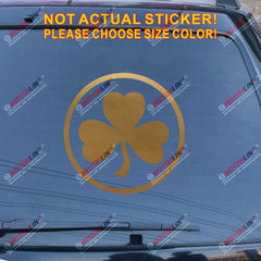 Shamrock Clover Decal Sticker Ireland Irish Car Vinyl pick size color roundel