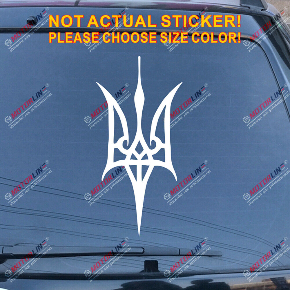 Ukraine Tryzub Trident Decal Sticker Ukrainian Car Vinyl pick size color c