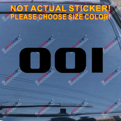 001 US Police Funny Car Truck Window Vinyl Decal Bumper Sticker fit for Ford etc