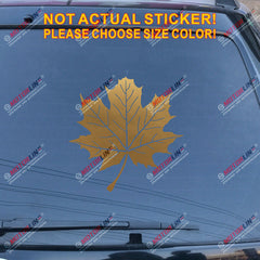 Maple Leaf Decal Sticker Canada Canadian Car Vinyl pick size color no bkgrd c