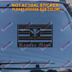 Kanaka Maoli Flag Hawaiian Hawaii Decal Sticker Car Vinyl pick size color
