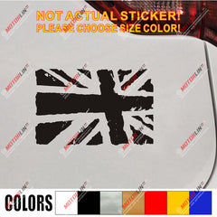 UK Flag Union Jack Decal Sticker Car Vinyl no bkgrd distressed pick size color