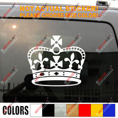 British Crown UK England Decal Sticker Car Vinyl pick size color no bkgrd a