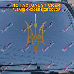 Ukraine Tryzub Trident Decal Sticker Ukrainian Car Vinyl pick size color c