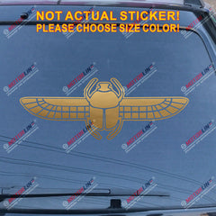 Scarab Beetle Egypt Decal Sticker Car Vinyl pick size color no bkgrd  winged