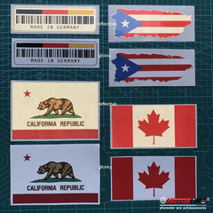 Italy ITA oval Country Code Decal Sticker Italian Flag reflective glossy