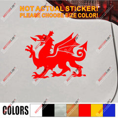 Wales Red Dragon Decal Sticker Welsh Y Ddraig Goch Car Vinyl pick size color e