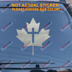 Canada Maple Leaf Jesus Cross Decal Sticker Car Vinyl pick size color no bkgrd