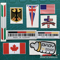 Italy Italia Italian Flag Decal Sticker Vinyl reflective glossy pick size