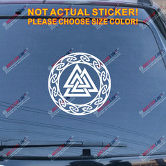 Valhalla Valknut Decal Sticker Odin Viking Norse Car Vinyl pick size color