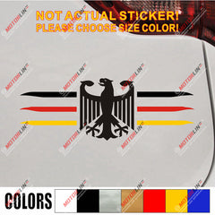 German Eagle Flag Stripes Germany Decal Sticker Car Vinyl coat of arms pick size