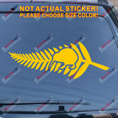 New Zealand Kiwi Bird Fern Decal Sticker Car Vinyl pick size color no bkgrd