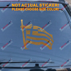 Ancient Greece Flag Sword Decal Sticker Greek Car Vinyl pick size color no bkgrd