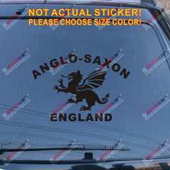 Anglo Saxon White Dragon Decal Sticker England English Car Vinyl pick size c