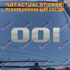 001 US Police Funny Car Truck Window Vinyl Decal Bumper Sticker fit for Ford etc