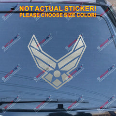 Air Force Decal Sticker Car Vinyl no bkgrd die cut style a