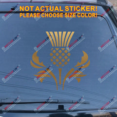 Thistle Scottish Flower Decal Sticker Scotland Car Vinyl pick size color a