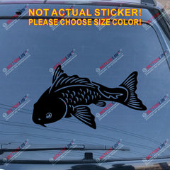 Koi Fish Decal Sticker Car Vinyl pick size color no bkgrd Japanese Chinese c