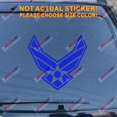 Air Force Decal Sticker Car Vinyl no bkgrd die cut style a