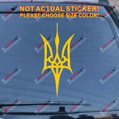 Ukraine Tryzub Trident Decal Sticker Ukrainian Car Vinyl pick size color c