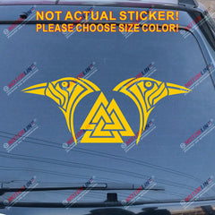 Huginn And Muninn Twin Ravens Valknut Decal Sticker Car Vinyl Norse Odin b