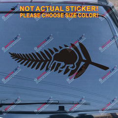 New Zealand Kiwi Bird Fern Decal Sticker Car Vinyl pick size color no bkgrd