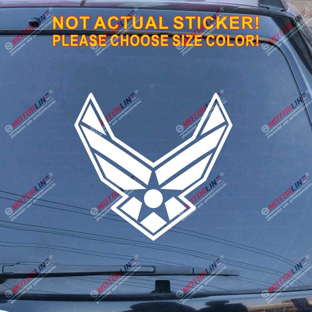 Air Force Decal Sticker Car Vinyl no bkgrd die cut style a