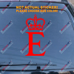Personal Flag of Queen Elizabeth 2 Car Decal Bumper Sticker