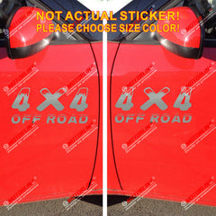 (2) 4X4 Off Road Decal Sticker Car Vinyl pick size color die cut snow style