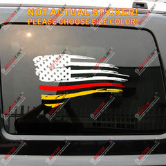 USA Germany American German Flag Decal Sticker Car Vinyl no bkgrd distressed