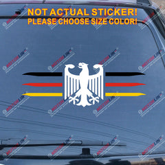 German Eagle Flag Stripes Germany Decal Sticker Car Vinyl coat of arms pick size