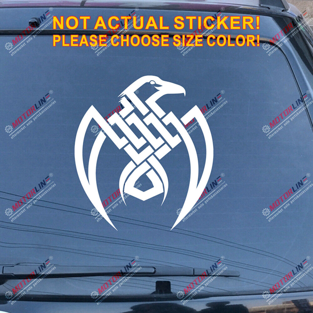 Odin Raven Decal Sticker Viking Norse Nord Norway Car Vinyl Celtic knot c