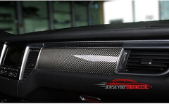 7 pc kit Real Carbon Fiber Interior Trim Dash Board Doors Fit Porsche Macan LHD