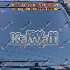 Kawaii Cute Japanese Kanji JDM Decal Sticker Car Vinyl pick size color no bkgrd