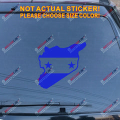 Syria Map Flag Decal Sticker Syrian Arab Republic Car Vinyl no bkgrd pick size