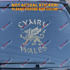 Wales Cymru Dragon Decal Sticker Welsh Y Ddraig Goch Car Vinyl pick size color a