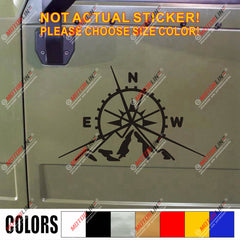 4X4 Off Road compass Decal Sticker Mountain Car Vinyl fit for Jeep Ford Chevy b