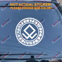 Odal Rune Viking Odin Norse Decal Sticker Car Vinyl pick size color circle