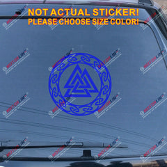 Valhalla Valknut Decal Sticker Odin Viking Norse Car Vinyl pick size color