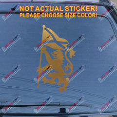Scottish Lion Rampant with Flag Scotland Decal Sticker Car Vinyl pick size color