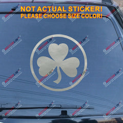 Shamrock Clover Decal Sticker Ireland Irish Car Vinyl pick size color roundel