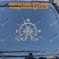 4X4 Off Road compass Decal Sticker Mountain Car Vinyl fit for Jeep Ford Chevy b