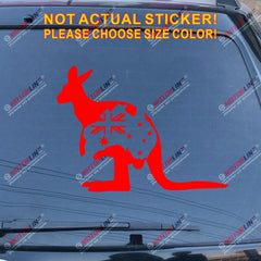 Australia Flag Kangaroo Aussie Decal Sticker Car Vinyl pick size color no bkgrd
